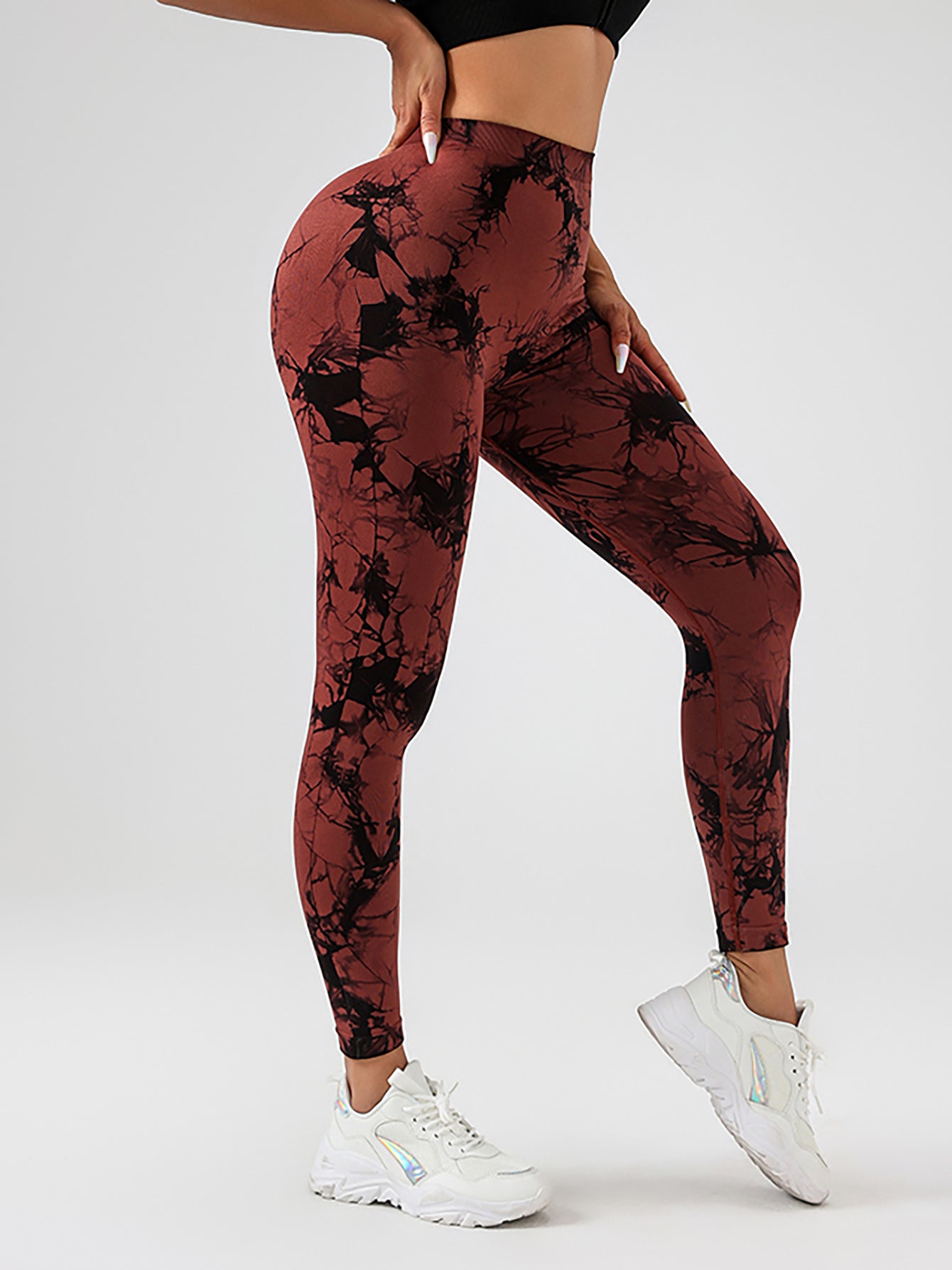 Tie Dye Slimming Yoga Leggings, Butt Lifting High Stretch Casual Fitness Yoga Pants, Women's Activewear C.j Dropshipping