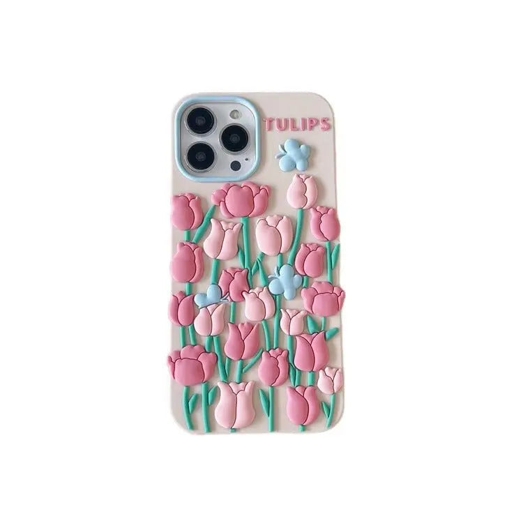 Tulip Butterfly Bush Apple 13 Applicable iPhone11/13promax Phone Case Gimme that