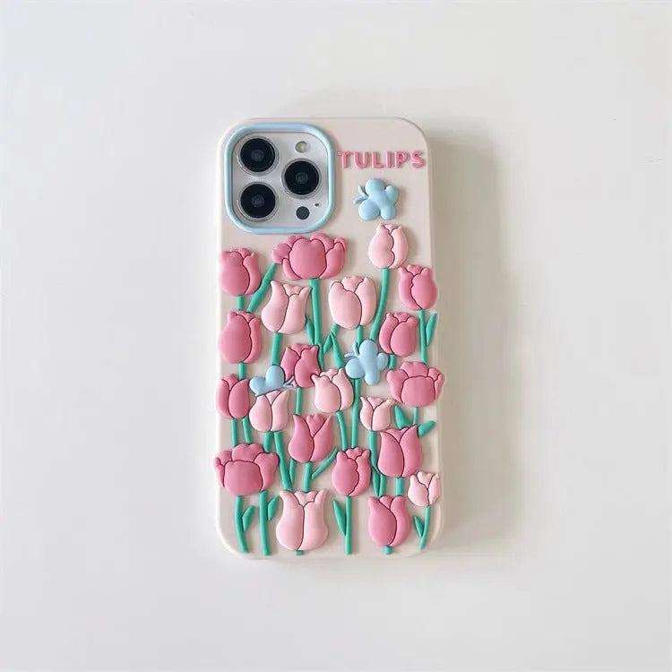 Tulip Butterfly Bush Apple 13 Applicable iPhone11/13promax Phone Case Gimme that