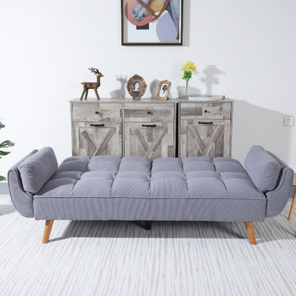 2064 Corduroy Sofa  Sofa Bed-Smoke Gray - GimmeWarehouse