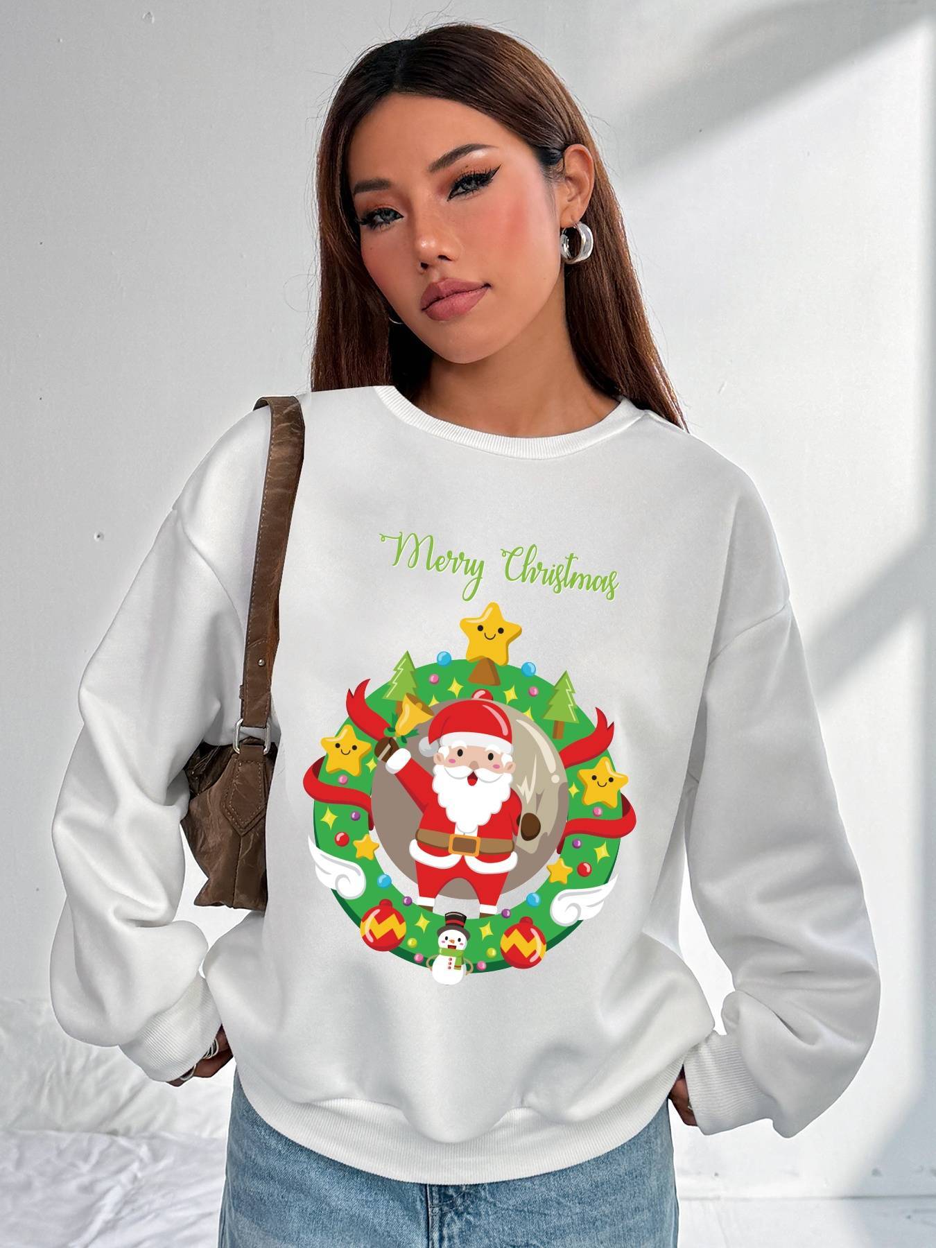 Women's Christmas Sweater Top - Festive and Cozy