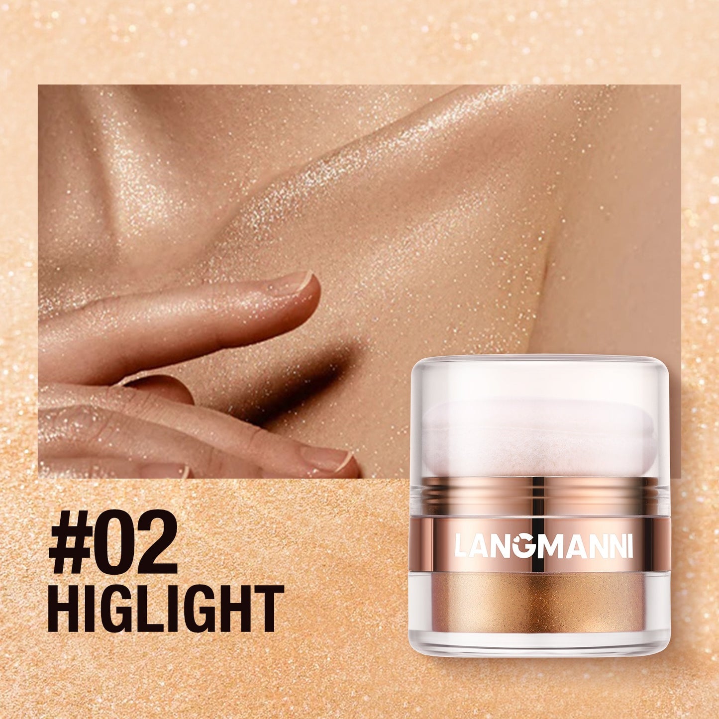 LANGMANNI Highlight powder, pat powder, face and body blush and contour powder eprolo