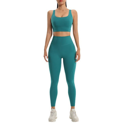 Women's sports and fitness set yoga and running two-piece set bra underwear quick drying base pants eprolo