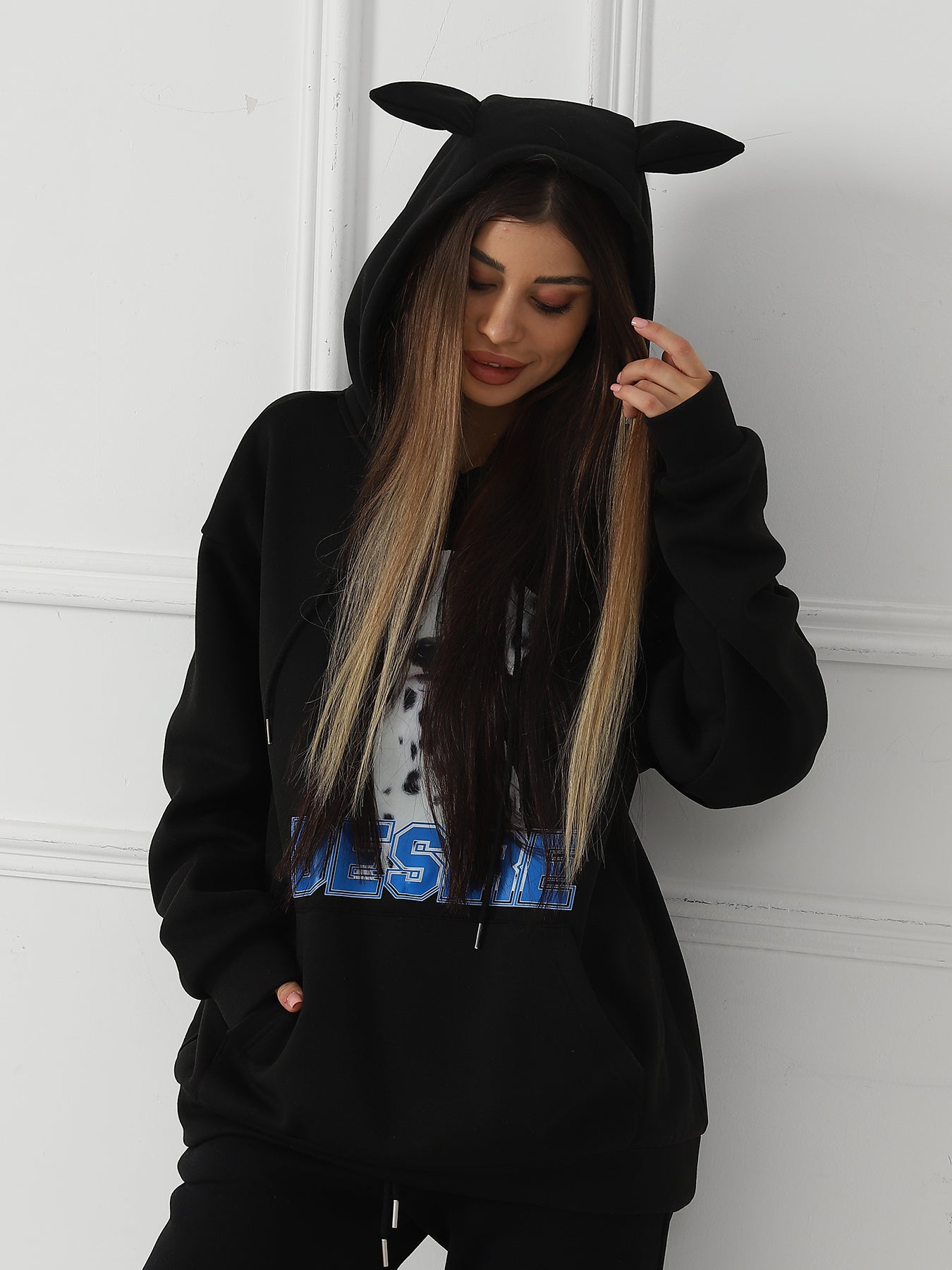 Women's Fashionable Casual Printed Long Sleeved Sweatshirt C.j Dropshipping