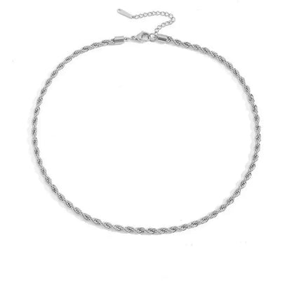 New Necklace 3mm/4mm Twist Chain Necklace Stainless Steel Necklace Gimme that