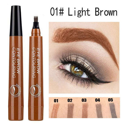 5 Colors Paint Tint 4 Tip Waterproof Cosmetic Eye brow Liner - GimmeWarehouse