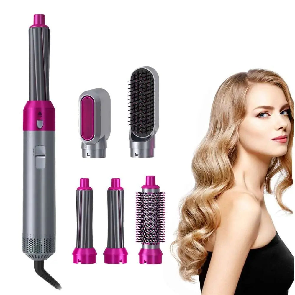 5In1 Hair Dryer Comb Hair Curler - GimmeWarehouse