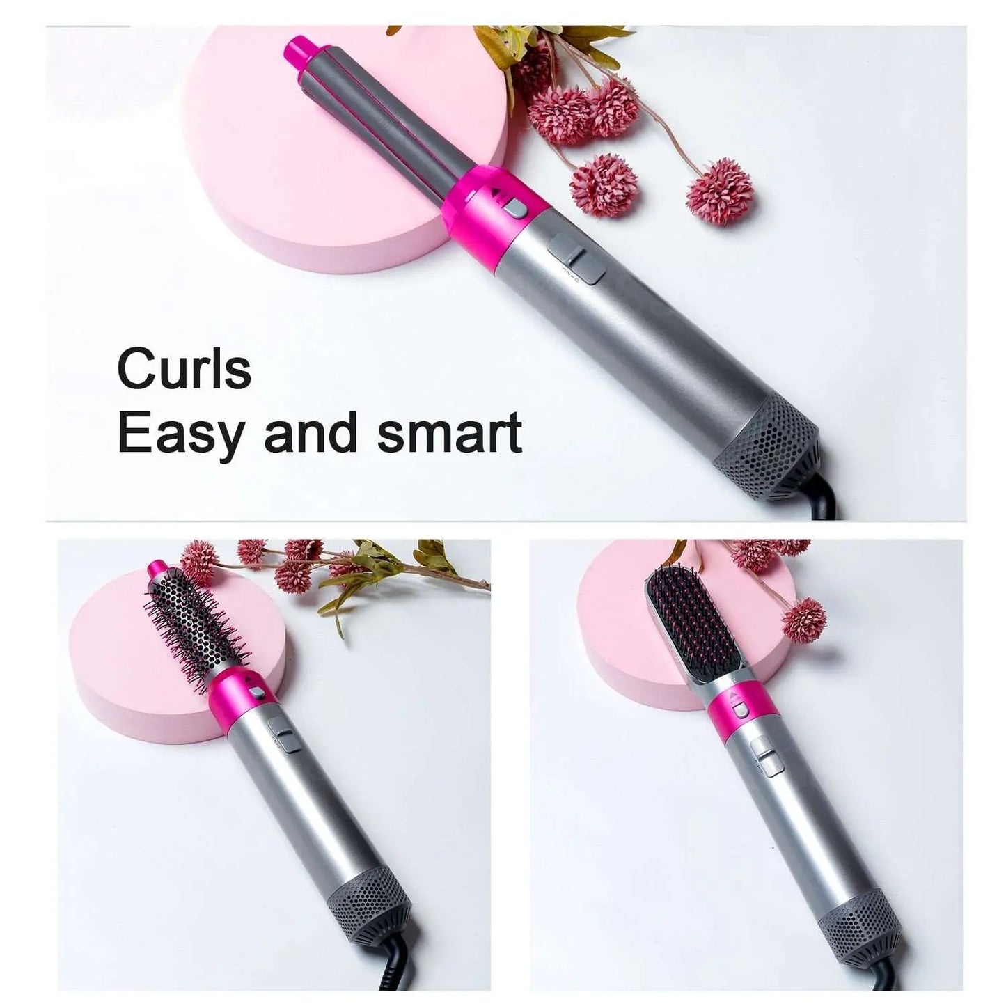 5In1 Hair Dryer Comb Hair Curler - GimmeWarehouse