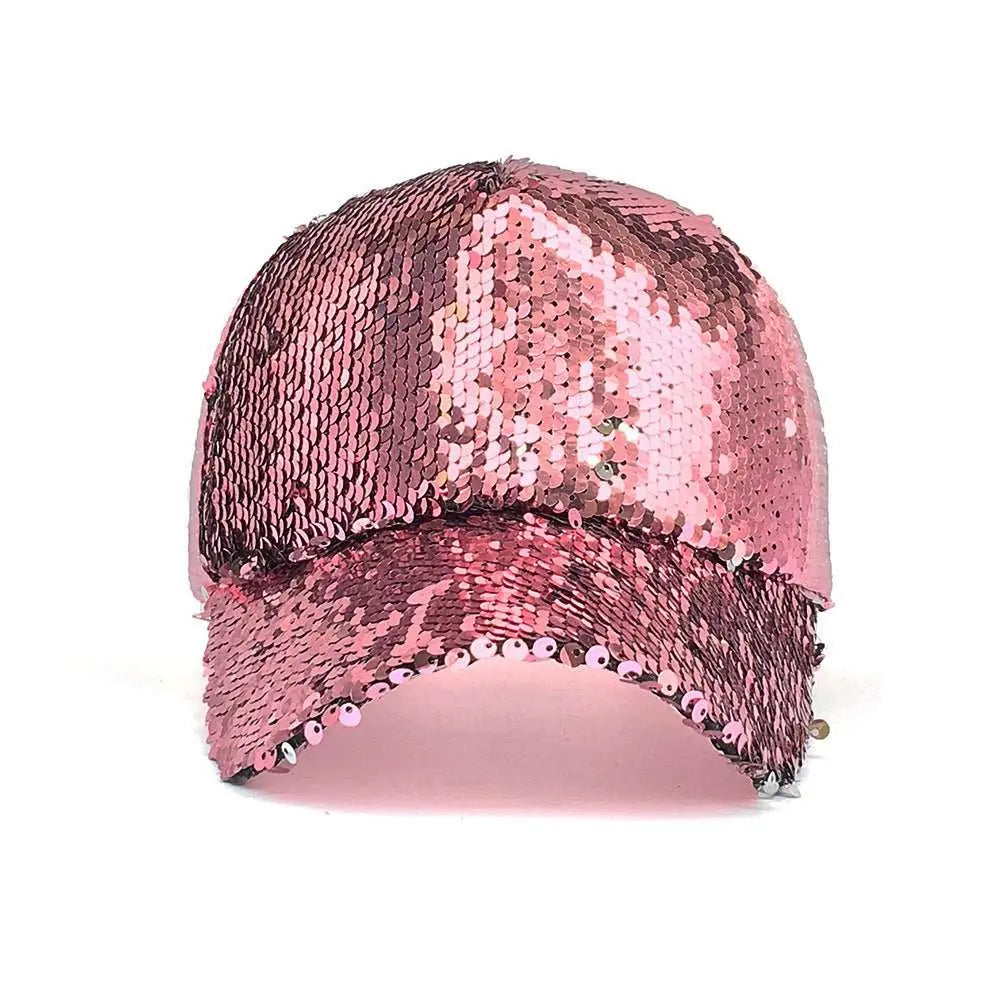 6-Color Sequins Mesh SunShade Baseball Cap - GimmeWarehouse