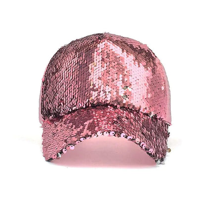 6-Color Sequins Mesh SunShade Baseball Cap - GimmeWarehouse