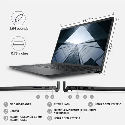 Dell Inspiron 15.6" Touchscreen Laptop for Business, FHD Touchscreen, Intel 13th Gen i7-1355U, Up to 64GB RAM, Up to 4TB SSD