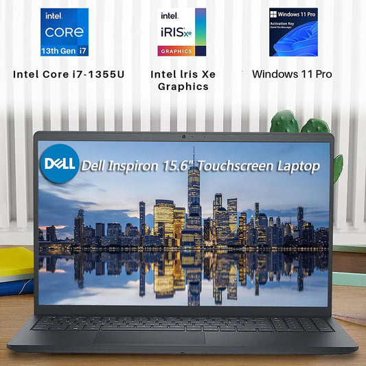 Dell Inspiron 15.6" Touchscreen Laptop for Business, FHD Touchscreen, Intel 13th Gen i7-1355U, Up to 64GB RAM, Up to 4TB SSD