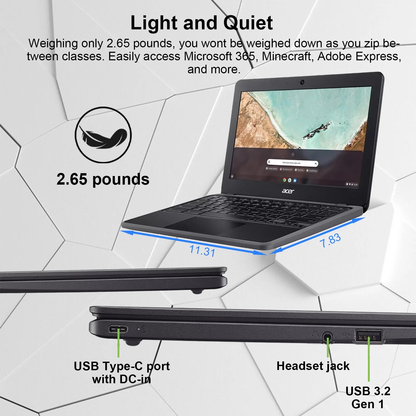 Acer Chromebook 311 laptop with HD display and features