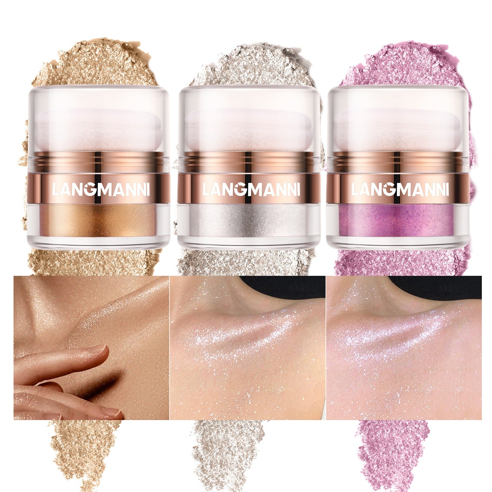 LANGMANNI Highlight powder, pat powder, face and body blush and contour powder eprolo