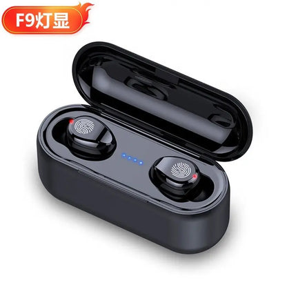 M10M30 Bluetooth Headset High-Capacity Wireless Private Model TWS New F9 Smiley Face Binaural 5.1 Noise Cancellation Gimme that