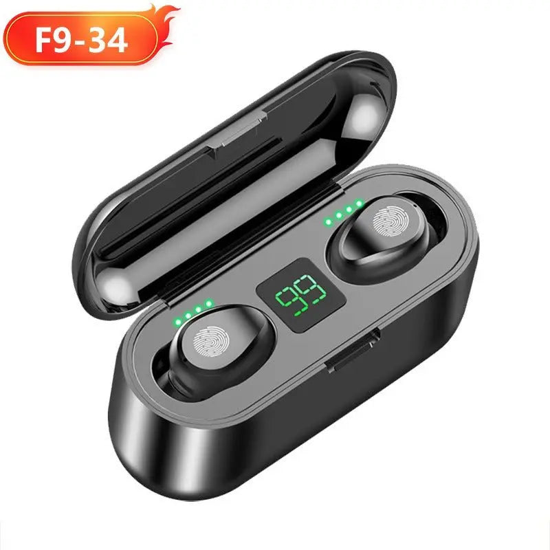 M10M30 Bluetooth Headset High-Capacity Wireless Private Model TWS New F9 Smiley Face Binaural 5.1 Noise Cancellation Gimme that