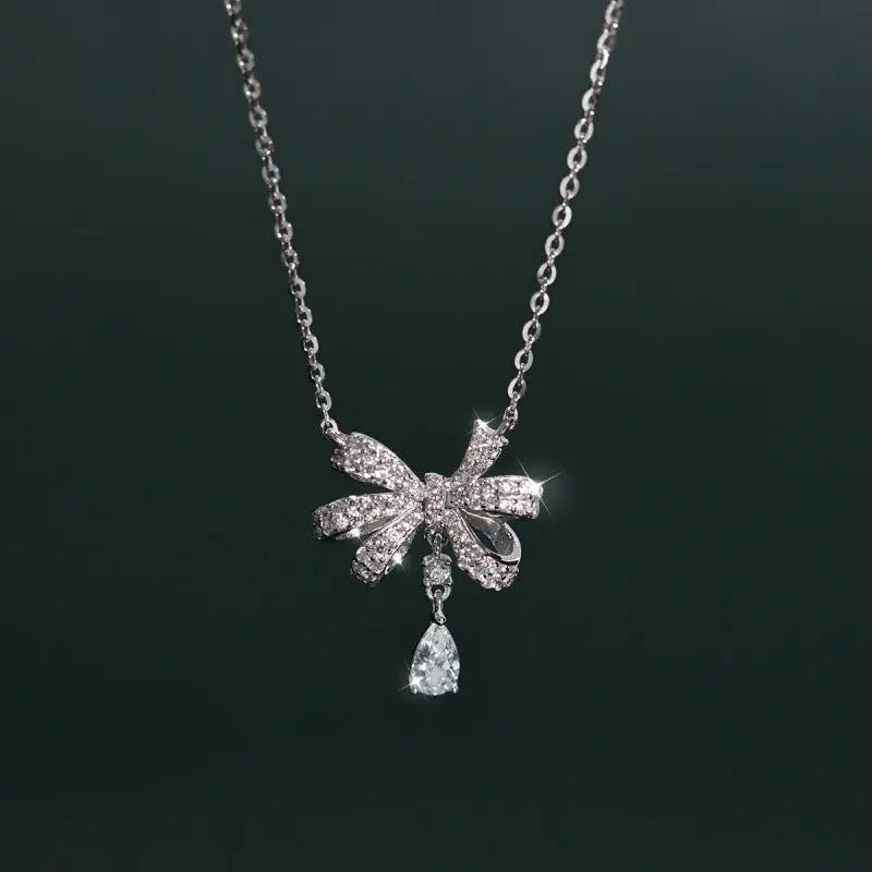 Bow Necklace Niche Chain For Women - GimmeWarehouse