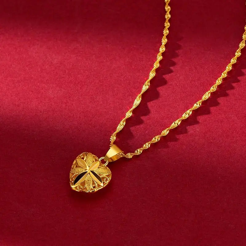 Brass Gold Plated Love Gold Necklace - GimmeWarehouse