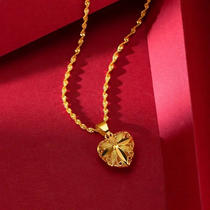 Brass Gold Plated Love Gold Necklace - GimmeWarehouse