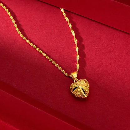 Brass Gold Plated Love Gold Necklace - GimmeWarehouse