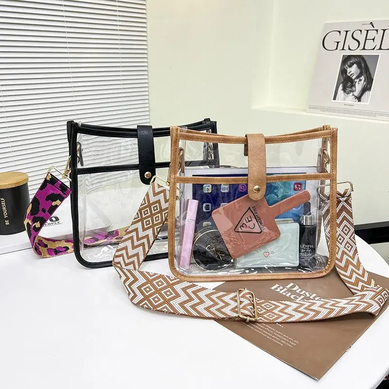 Candy Color Transparent PVC Crossbody Bag - GimmeWarehouse