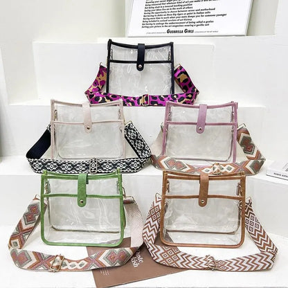 Candy Color Transparent PVC Crossbody Bag - GimmeWarehouse