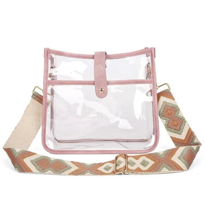 Candy Color Transparent PVC Crossbody Bag - GimmeWarehouse