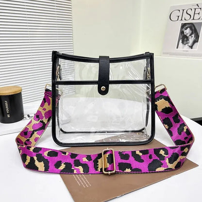 Candy Color Transparent PVC Crossbody Bag - GimmeWarehouse