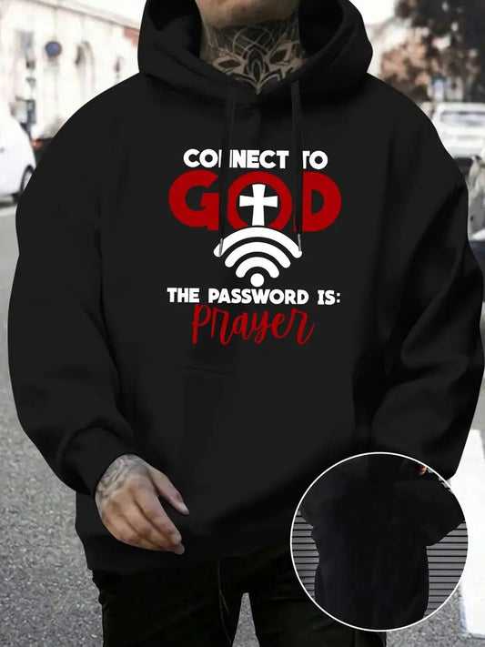 Connect With God Inpirational Quote Hoodie - GimmeWarehouse