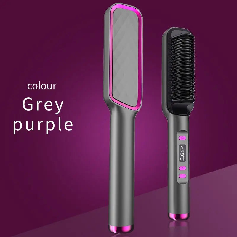 Home Electric Hair Straightening Comb Men And Girls Hairdressing Dual-Use Styling Comb Curling Hair Straightener Gimme that