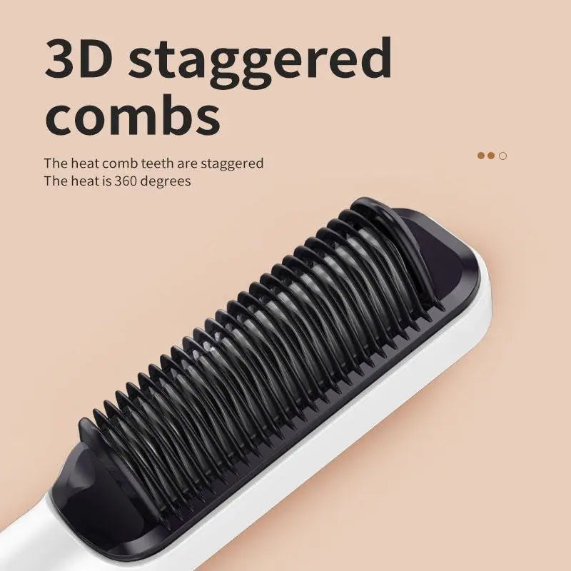 Home Electric Hair Straightening Comb Men And Girls Hairdressing Dual-Use Styling Comb Curling Hair Straightener Gimme that