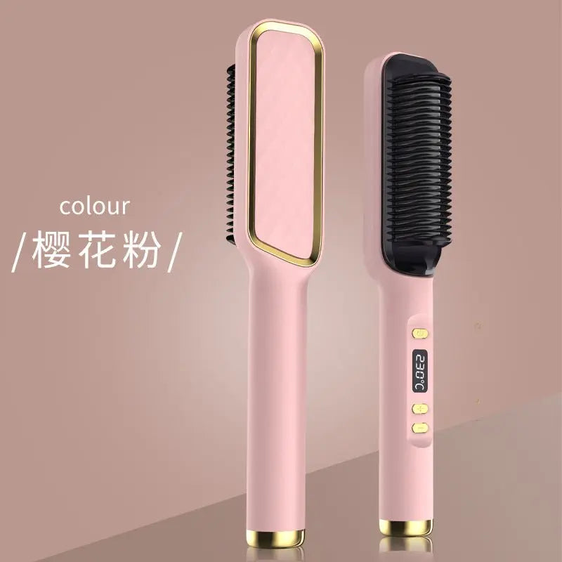 Home Electric Hair Straightening Comb Men And Girls Hairdressing Dual-Use Styling Comb Curling Hair Straightener Gimme that