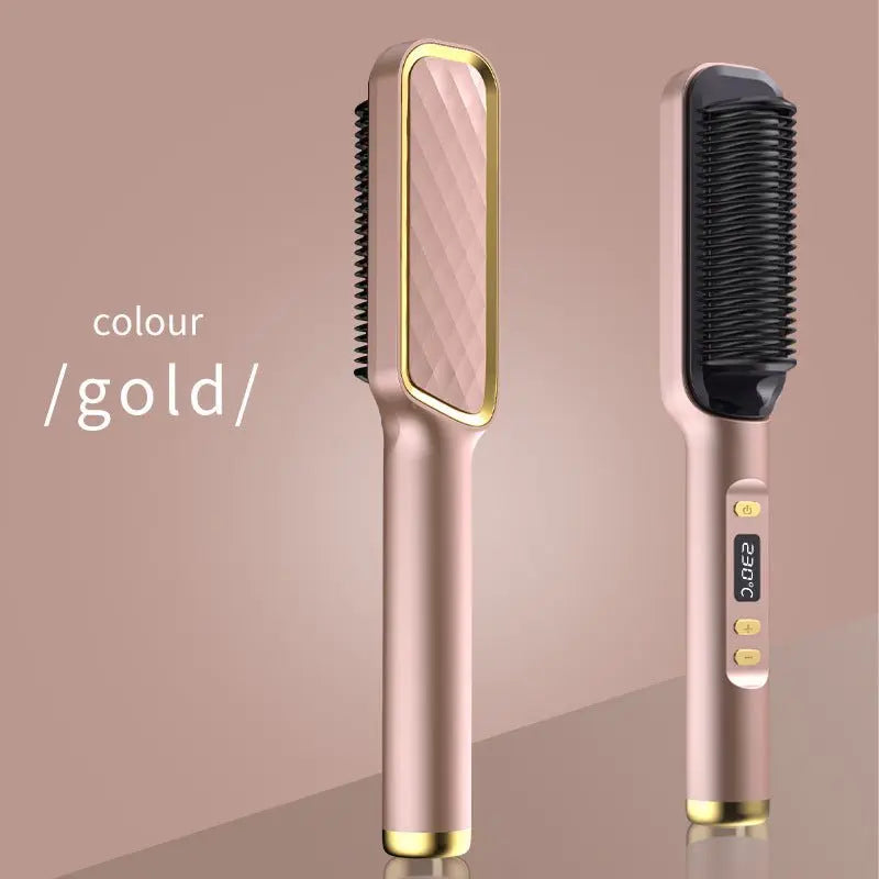 Home Electric Hair Straightening Comb Men And Girls Hairdressing Dual-Use Styling Comb Curling Hair Straightener Gimme that