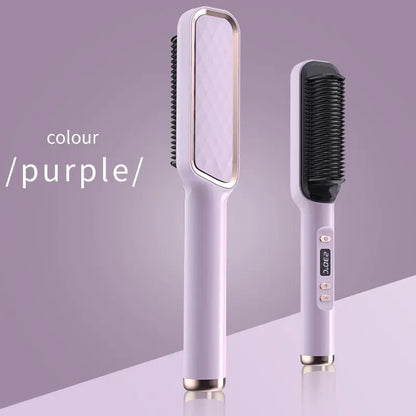 Home Electric Hair Straightening Comb Men And Girls Hairdressing Dual-Use Styling Comb Curling Hair Straightener Gimme that