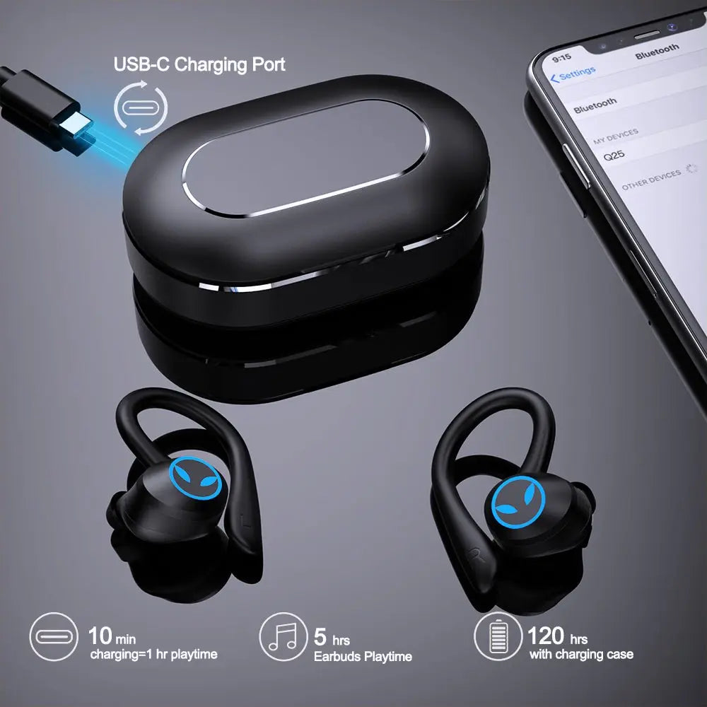 Ear-Mounted Noise-Cancelling Bluetooth Waterproof Gaming Headset - GimmeWarehouse