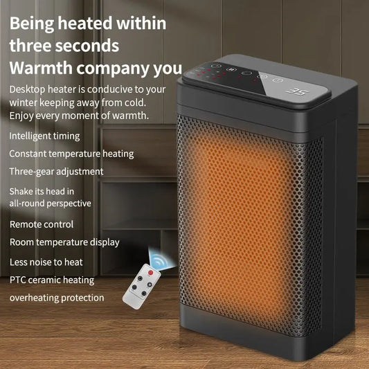 Electric Heater Desktop Mini PTC Heater Household Fast Heating Mute Heater - GimmeWarehouse