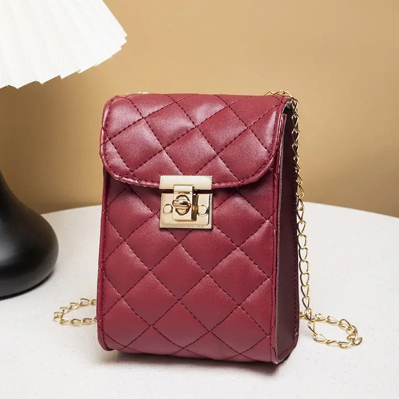 Elegant Color Lingge Crossbody Bag - GimmeWarehouse