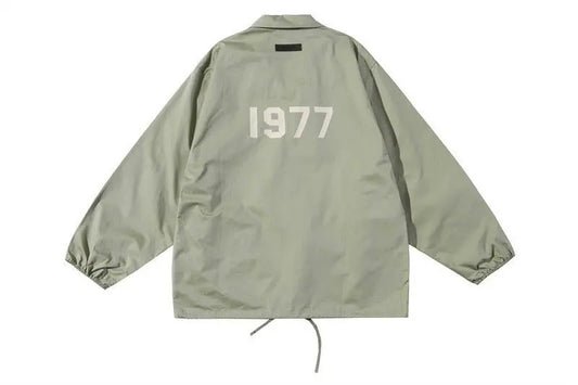 FEAR OF GOD ESSENTIALS 1977 Flocked Printed Jacket - GimmeWarehouse