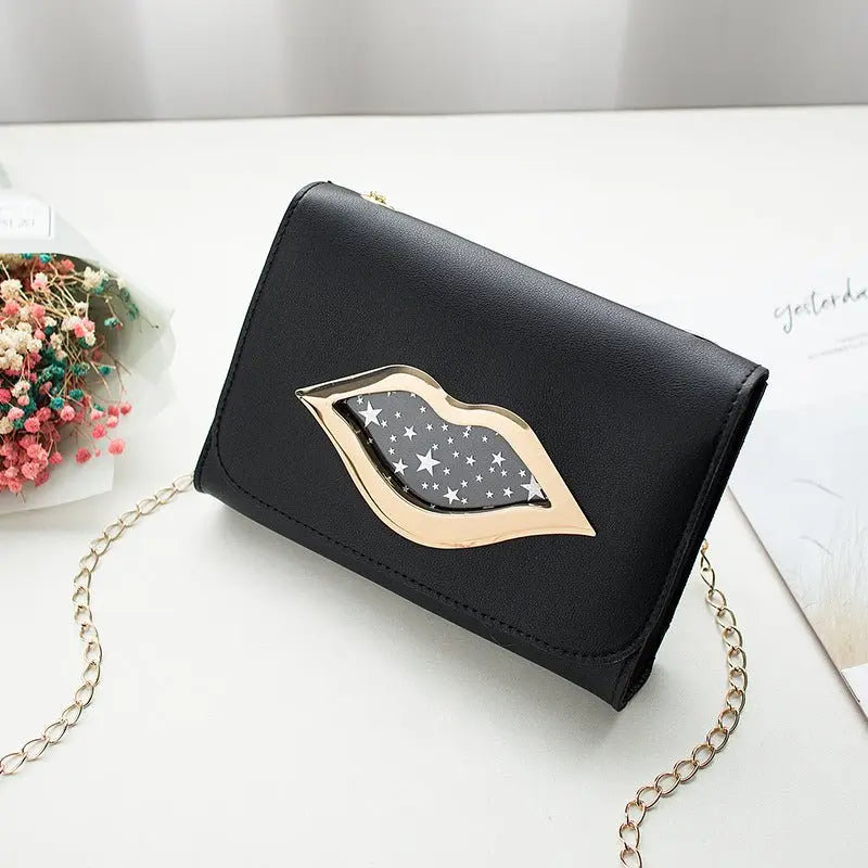 Fashion Lips Square Magnetic Buckle Crossbody Bag - GimmeWarehouse