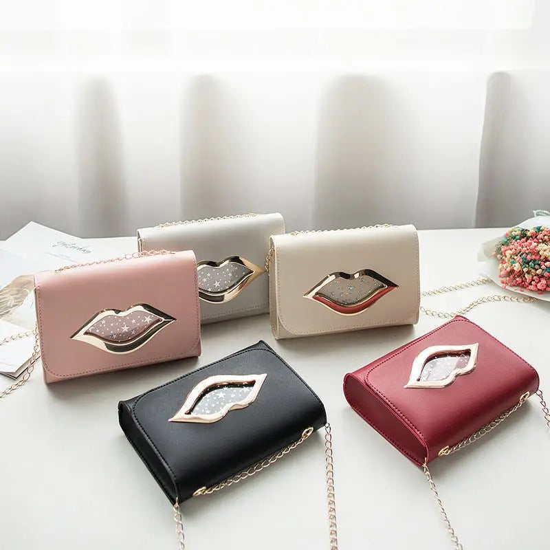 Fashion Lips Square Magnetic Buckle Crossbody Bag - GimmeWarehouse