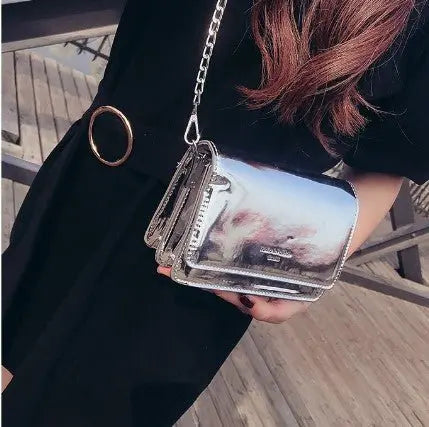 Fashion Solid Color Square Magnetic Buckle Shoulder Bag - GimmeWarehouse