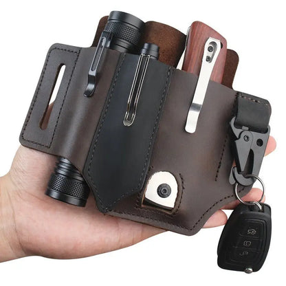 GEBWOLF Outdoor Tactical Multi-Function Portable EDC Leather Tool Case - GimmeWarehouse