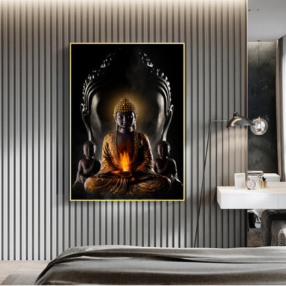 God Buddha Wall Art Canvas  Modern Buddha Canvas Art Paintings On The Wall Canvas Pictures Buddhism Posters Wall Decor - GimmeWarehouse