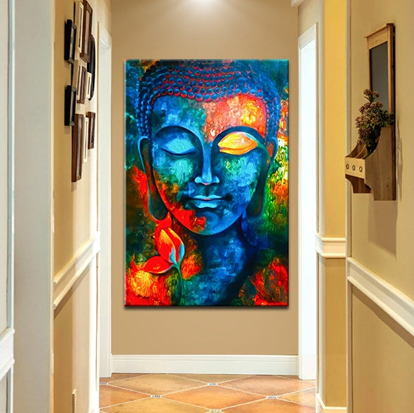 God Buddha Wall Art Canvas  Modern Buddha Canvas Art Paintings On The Wall Canvas Pictures Buddhism Posters Wall Decor - GimmeWarehouse