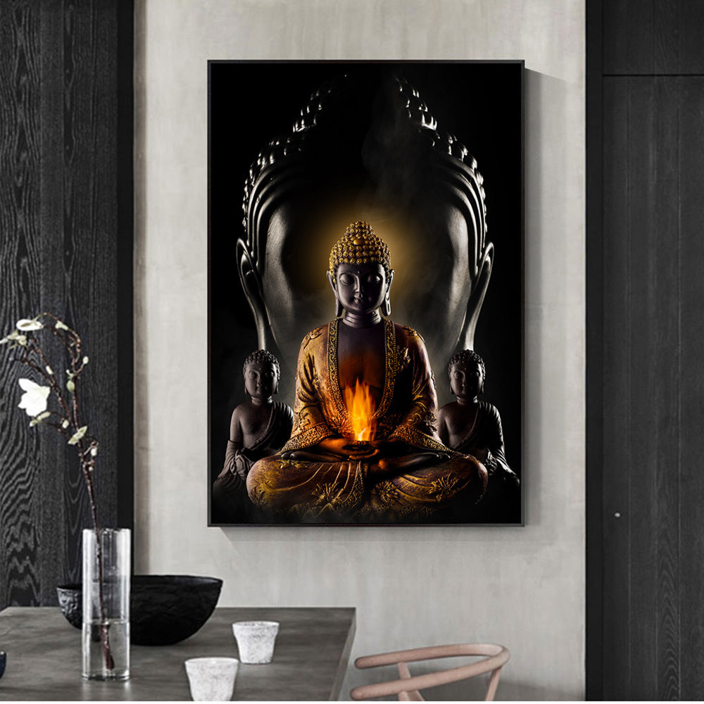 God Buddha Wall Art Canvas  Modern Buddha Canvas Art Paintings On The Wall Canvas Pictures Buddhism Posters Wall Decor - GimmeWarehouse