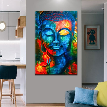 God Buddha Wall Art Canvas  Modern Buddha Canvas Art Paintings On The Wall Canvas Pictures Buddhism Posters Wall Decor - GimmeWarehouse