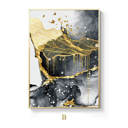 Golden Black And White Wall Art Posters And - GimmeWarehouse