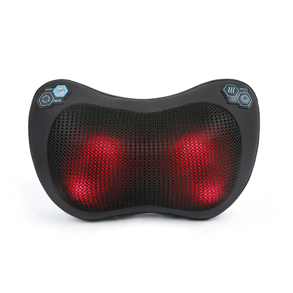 Neck massager kneading massage hot compress back and waist in-vehicle home small Cervical spine massage pillow