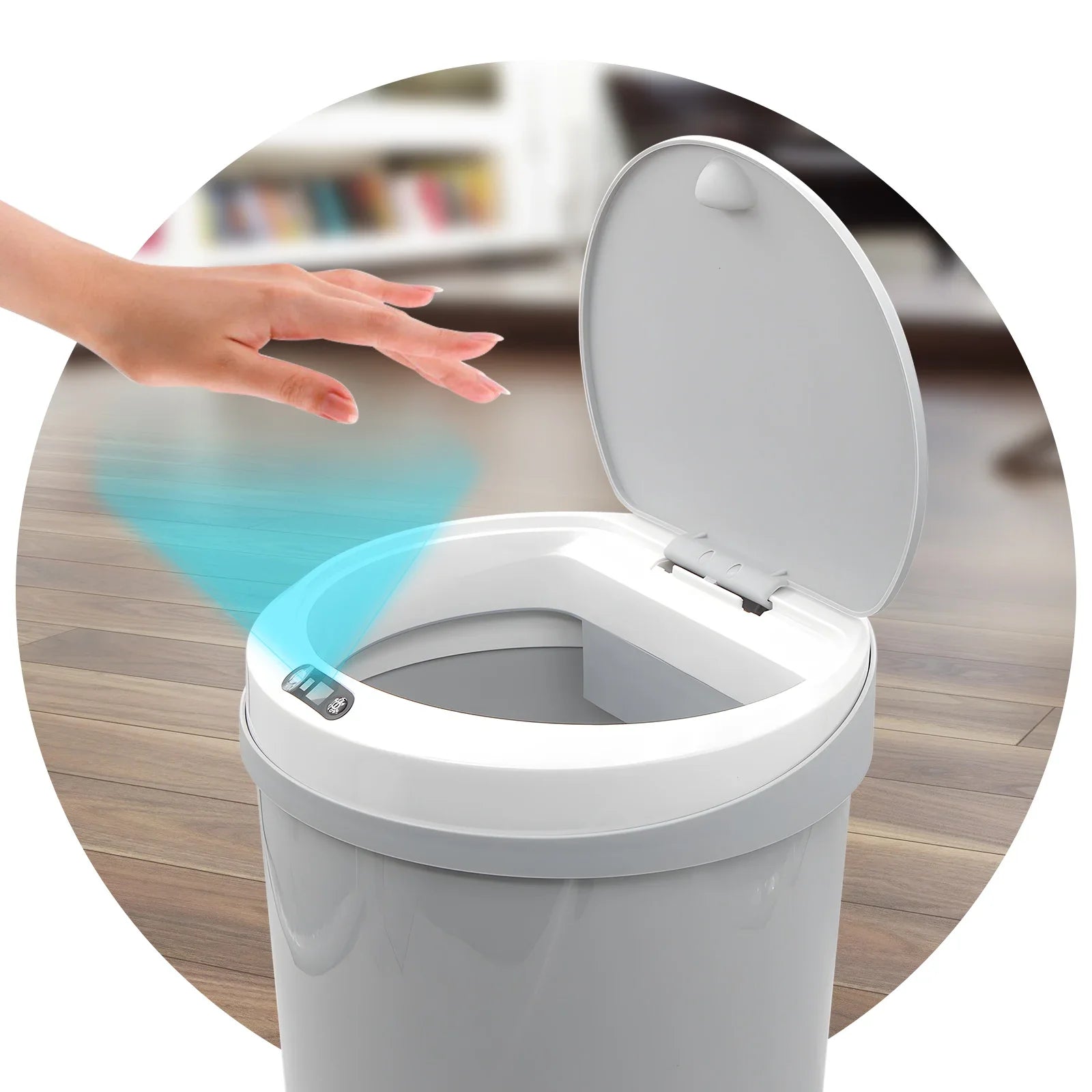 Hot Smart Automatic Touch Sensor Garbage Can Plastic Trash Can Kitchen Toilet Bedroom Cans Room Be Household Capacity 12L - GimmeWarehouse