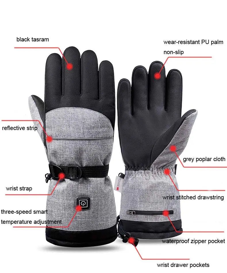 Intelligent Touch Warm Waterproof Outdoor Electric Heating Gloves - GimmeWarehouse